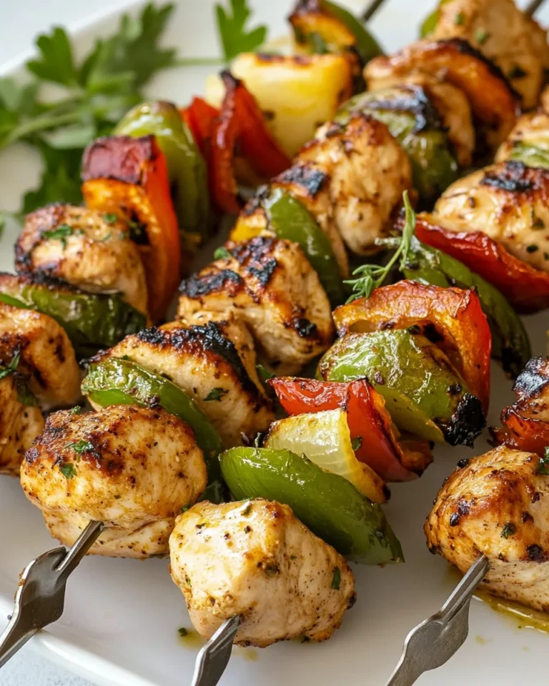 Grilled Lemon Garlic Chicken Kebabs: A Simple, Flavorful Delight