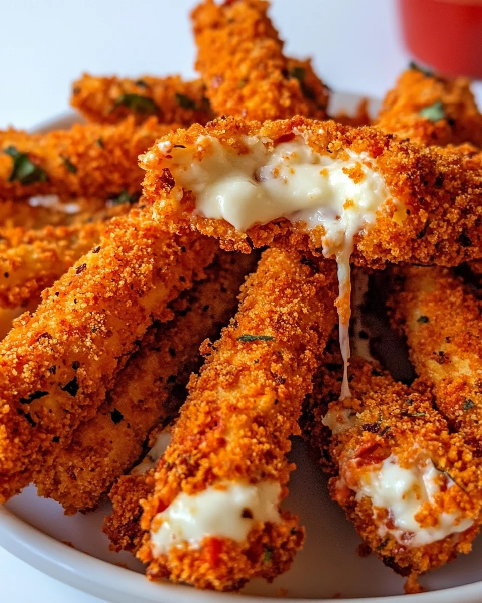 Homemade Hot Cheeto Mozzarella Sticks - additional image