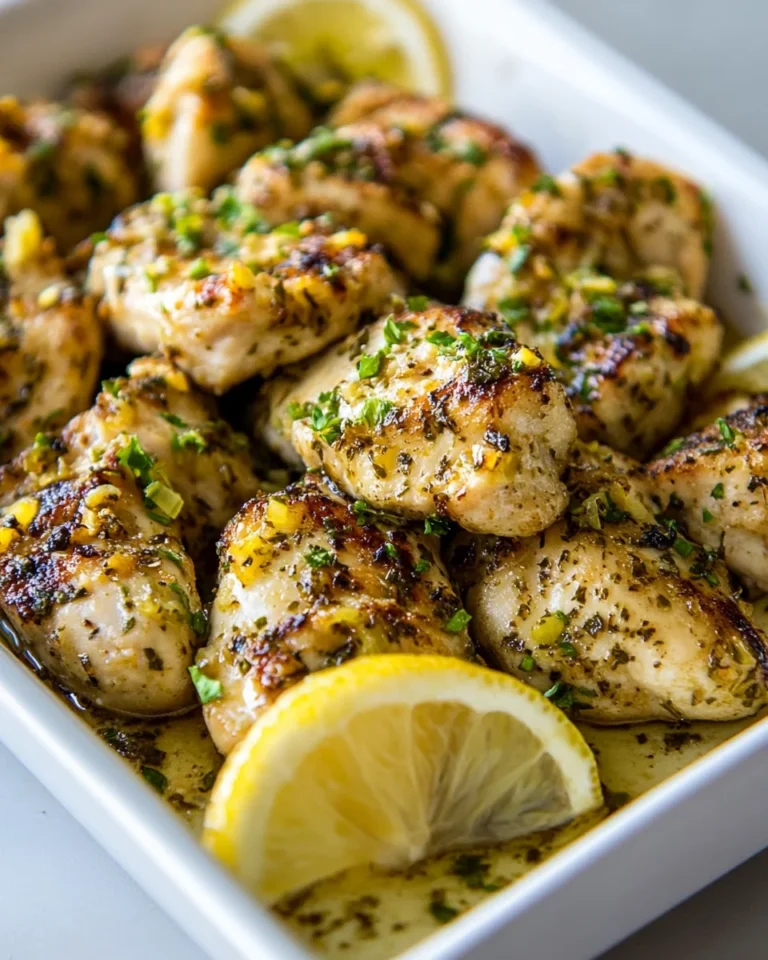 Savory Lemon Garlic Chicken Bites