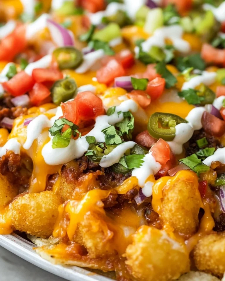 Delicious Loaded Tater Tot Nachos for a Cozy Night