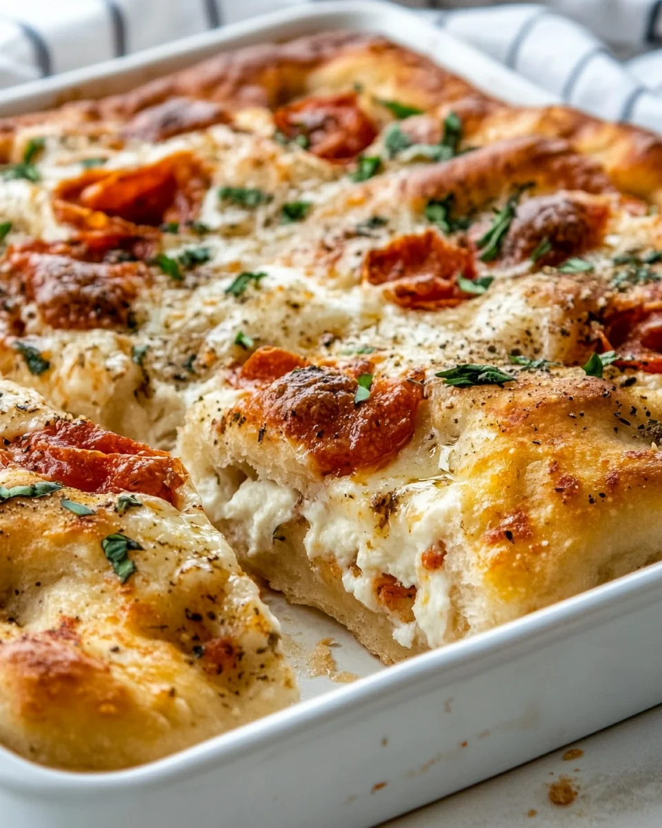 Homemade Classic Margherita Focaccia Bread - additional image
