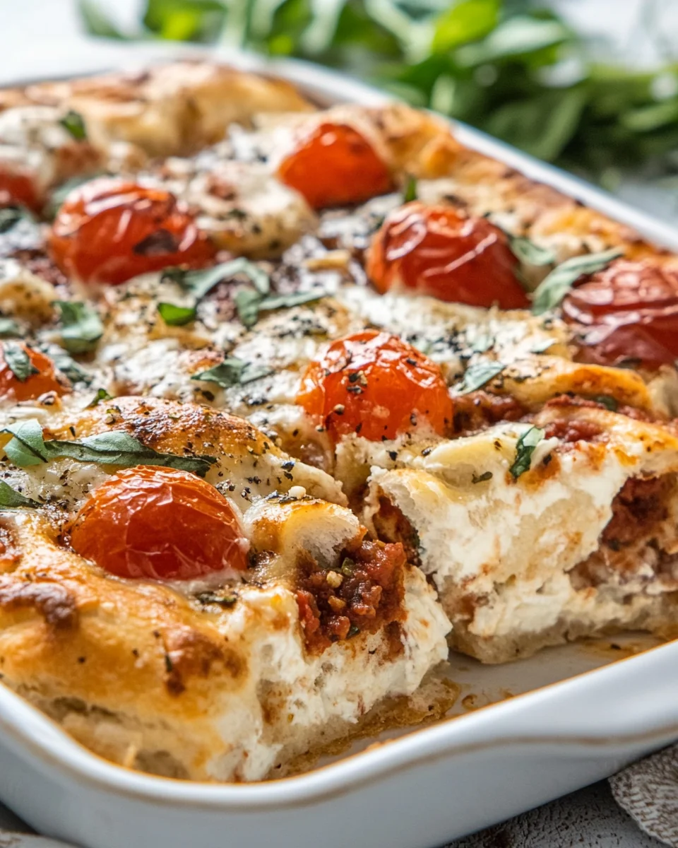 Homemade Classic Margherita Focaccia Bread - additional image