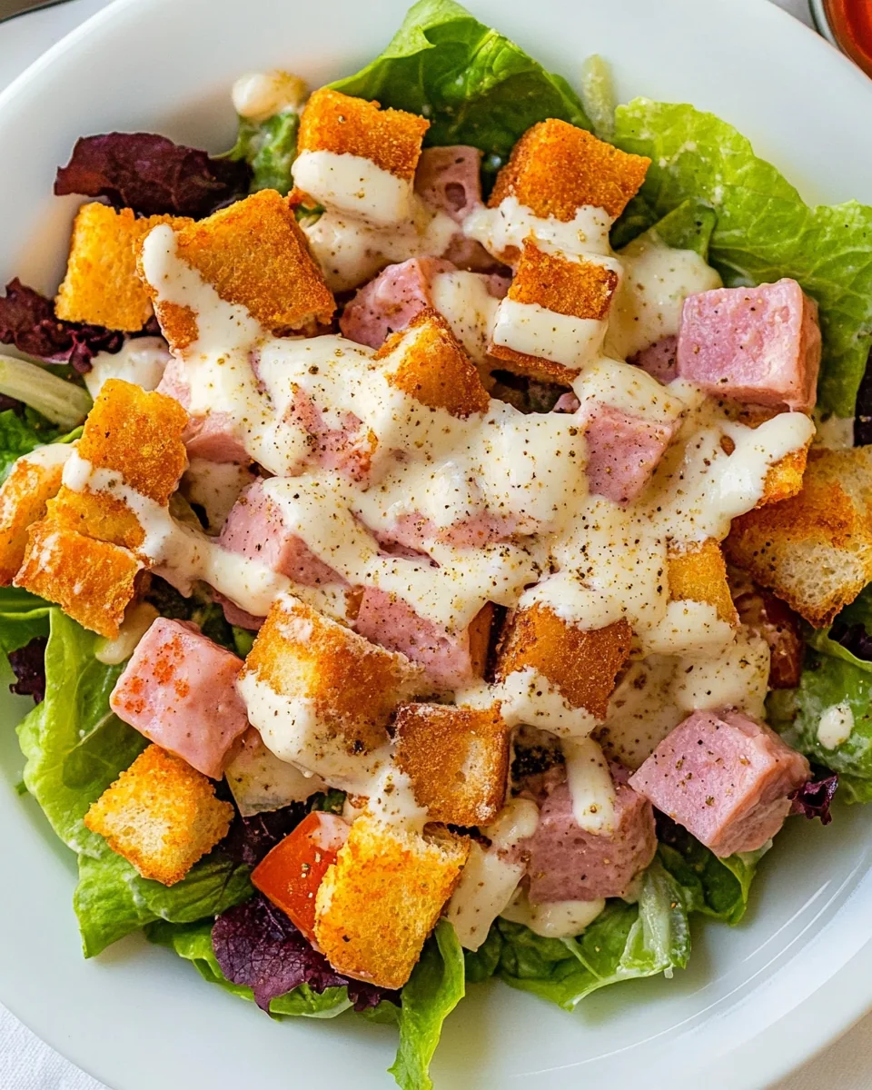 Homemade Monte Cristo Salad With Fresh Ingredients - additional image