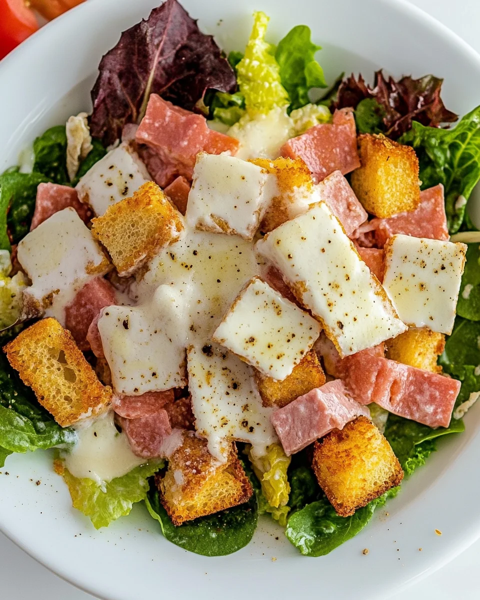 Homemade Monte Cristo Salad With Fresh Ingredients - additional image