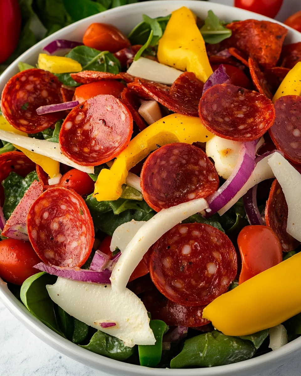 Savory Pepperoni Salad With Fresh Ingredients - additional image