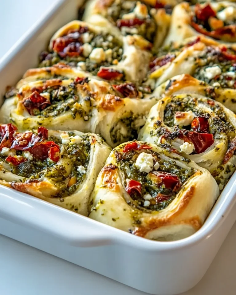 Savory Homemade Pesto Feta Rolls
