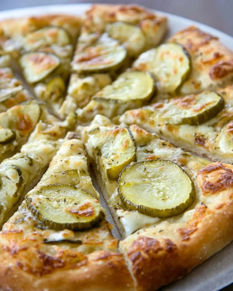 Delicious Homemade Pickle Pizza