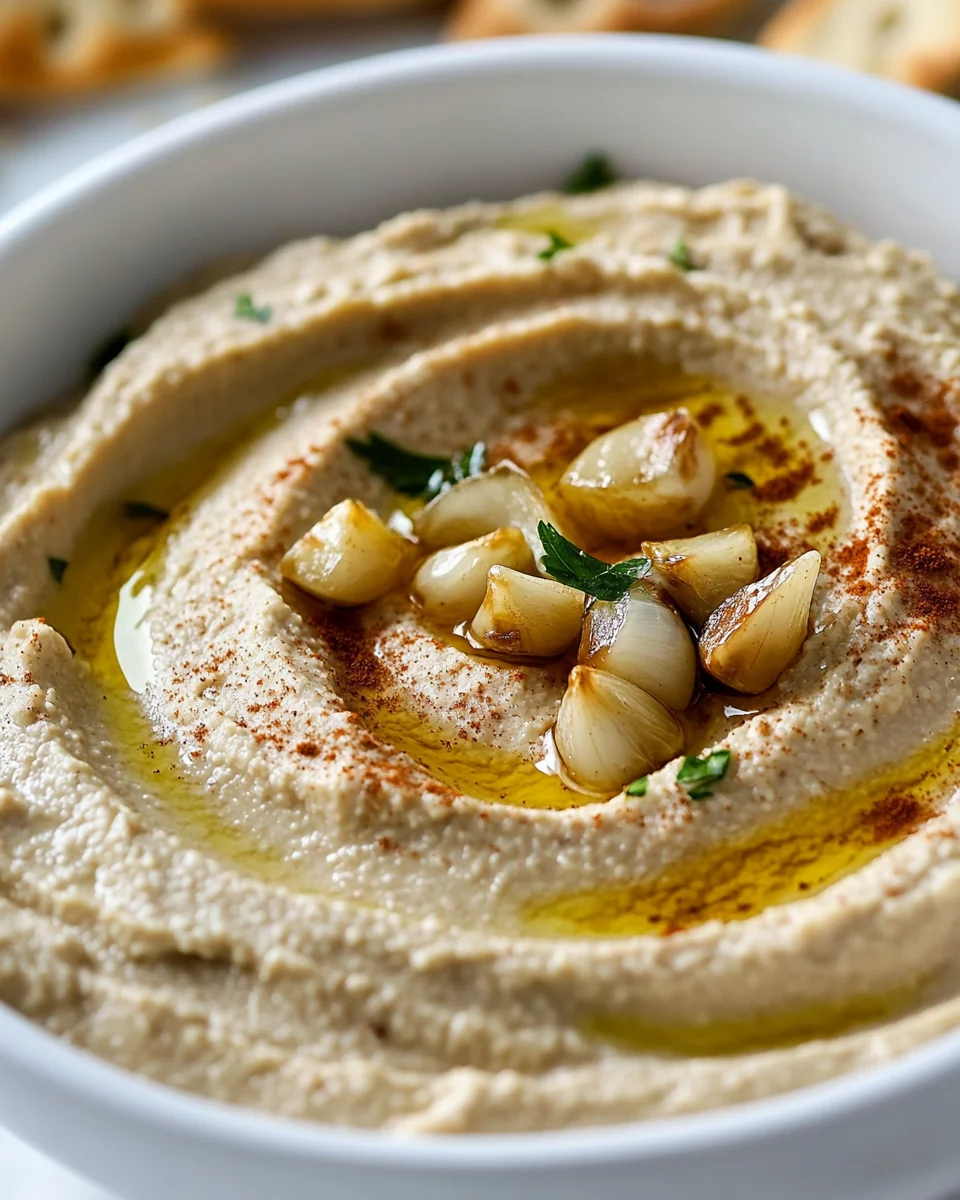 Simple Roasted Garlic Hummus Recipe - additional image