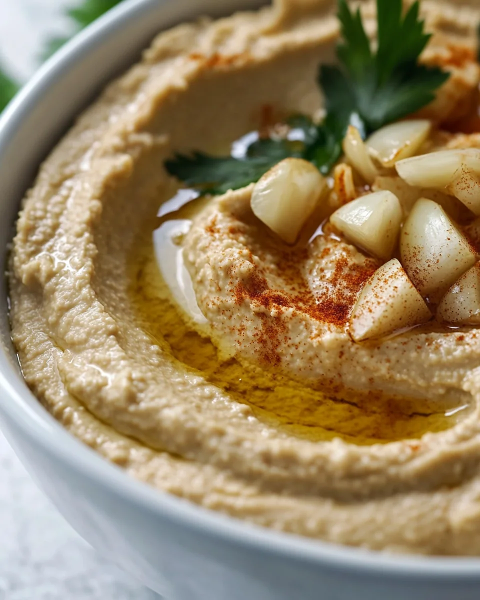 Simple Roasted Garlic Hummus Recipe - additional image