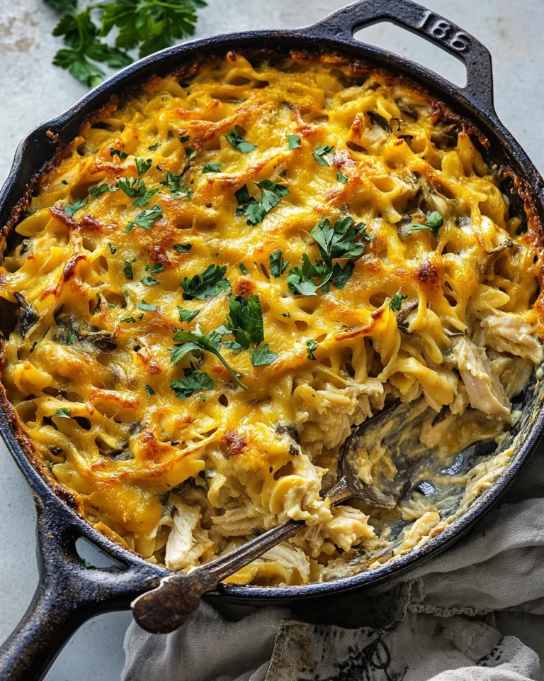 Simple Skillet Chicken Noodle Casserole