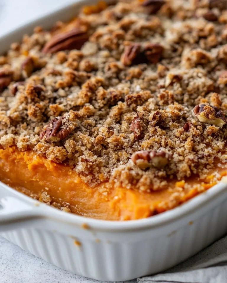 Sweet Potatoes with Delicious Pecan Streusel Topping