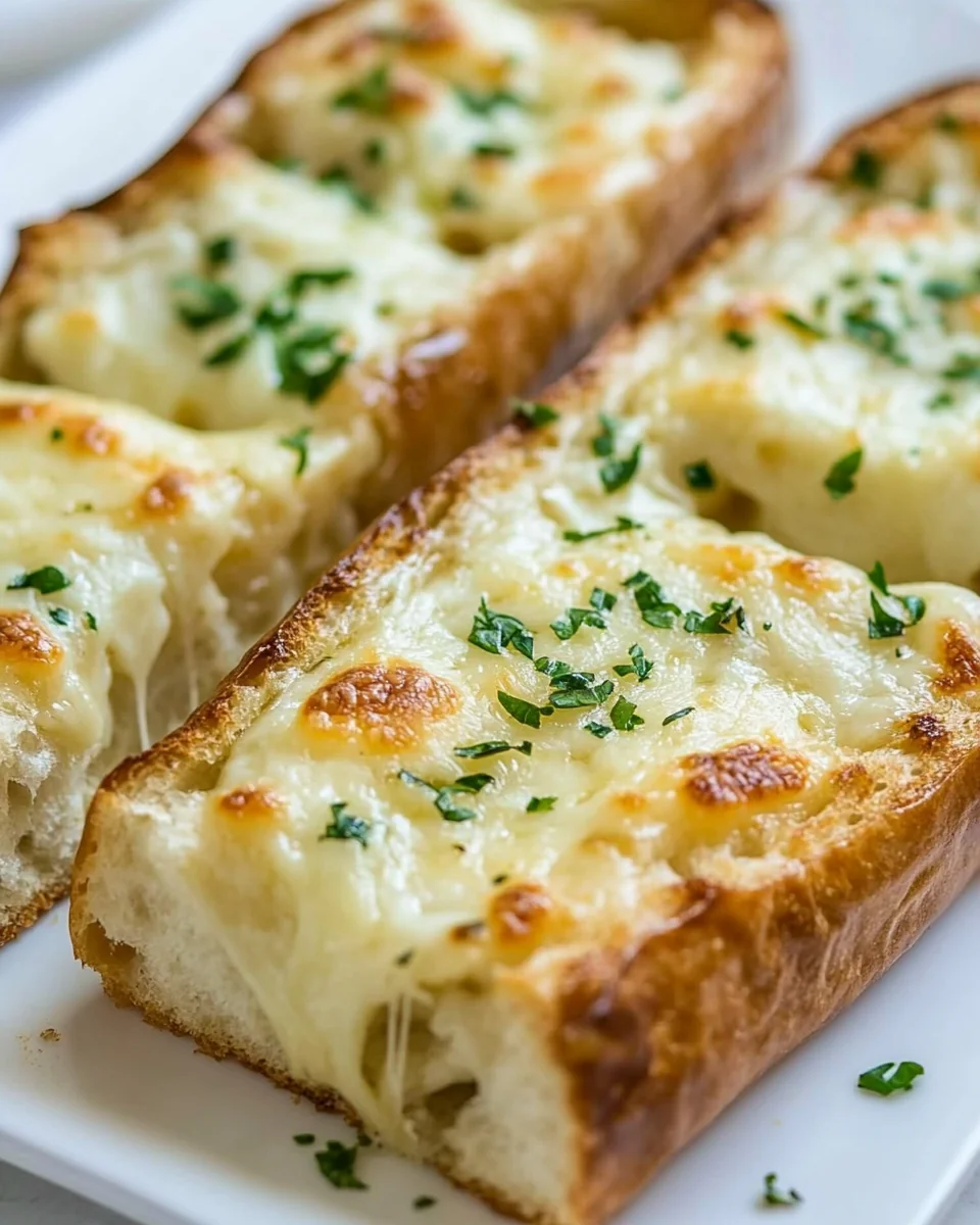 Simple Three Cheese Garlic Bread - additional image