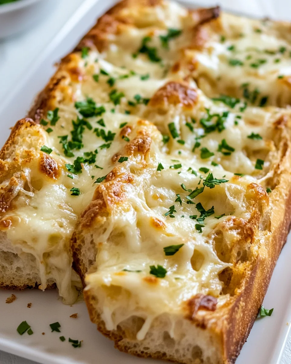 Simple Three Cheese Garlic Bread - additional image