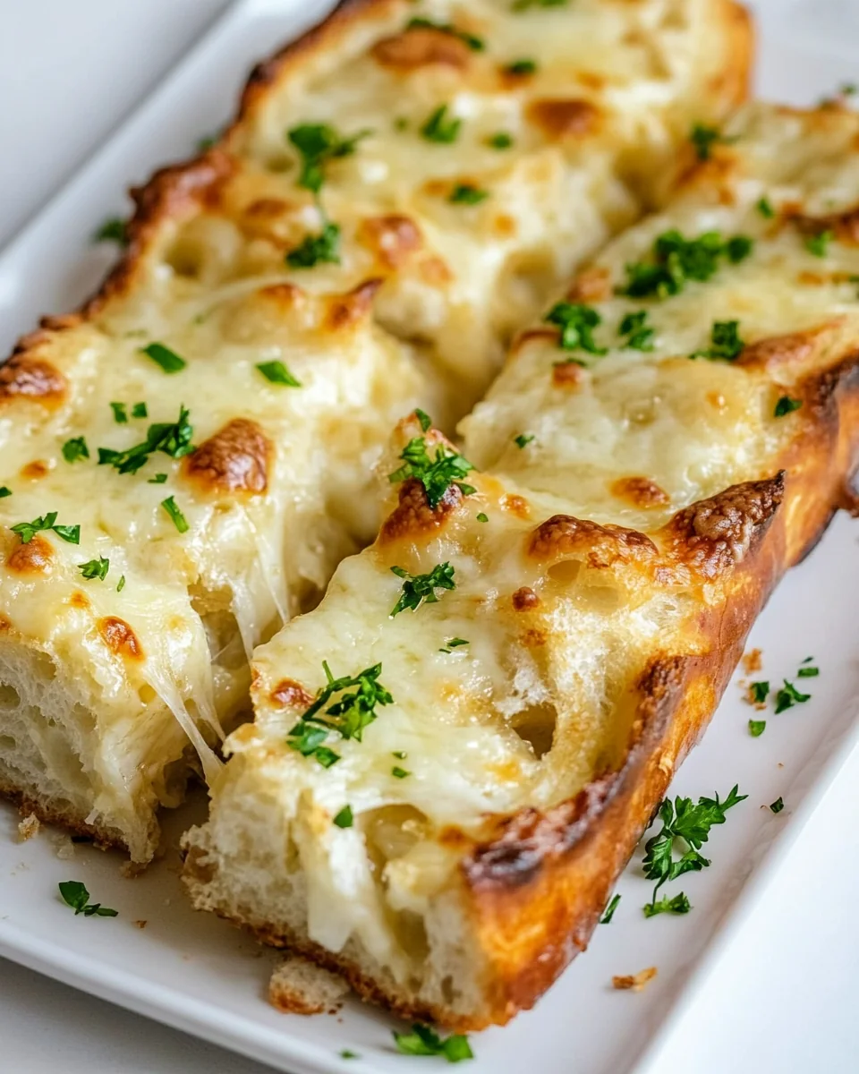 Simple Three Cheese Garlic Bread - additional image