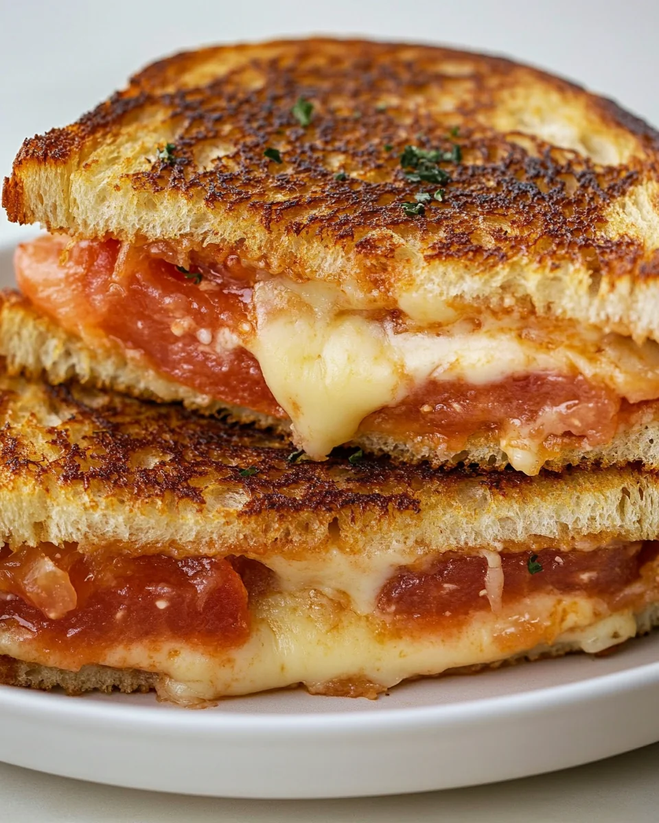 Triple Decker Grilled Cheese With Fresh Tomatoes - additional image