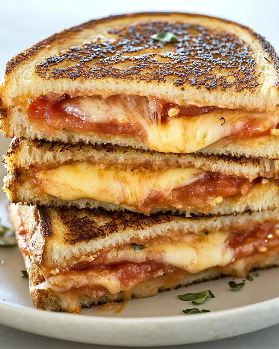 Triple Decker Grilled Cheese With Fresh Tomatoes - additional image