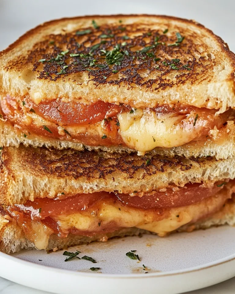 Triple Decker Grilled Cheese With Fresh Tomatoes