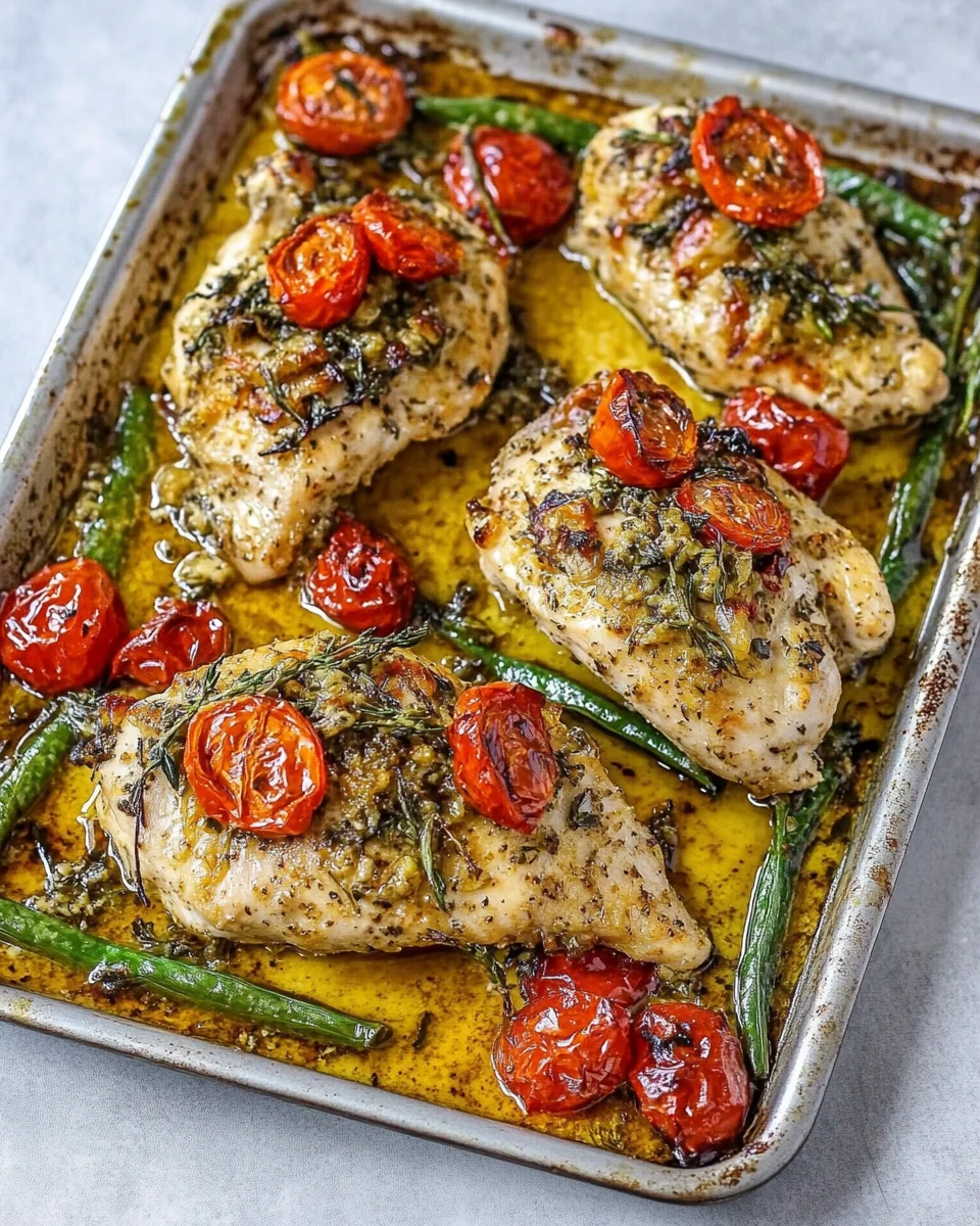 Simple Tuscan Garlic Chicken Sheet Pan Recipe - additional image